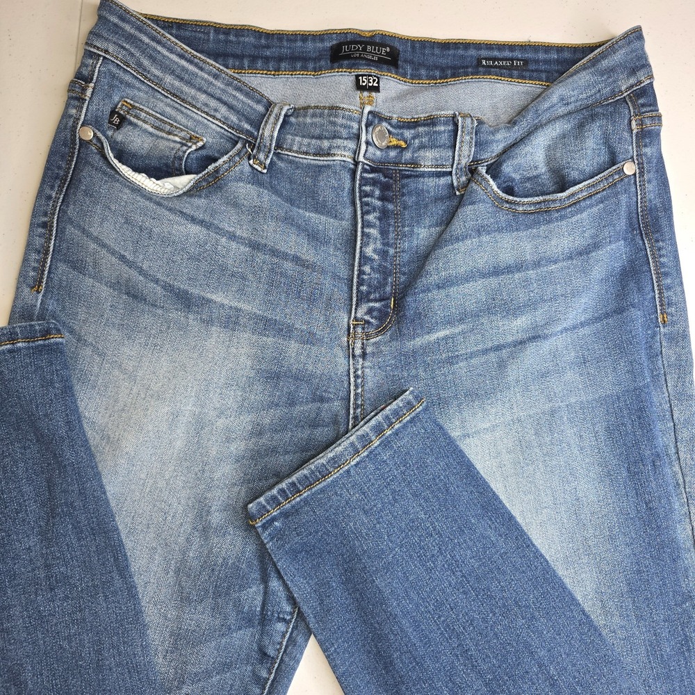 JUDY BLUE Women's 15/32 Blue Jeans Relaxed Fit -1997 - Picture 2 of 10